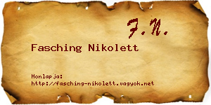 Fasching Nikolett névjegykártya