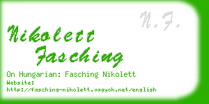 nikolett fasching business card